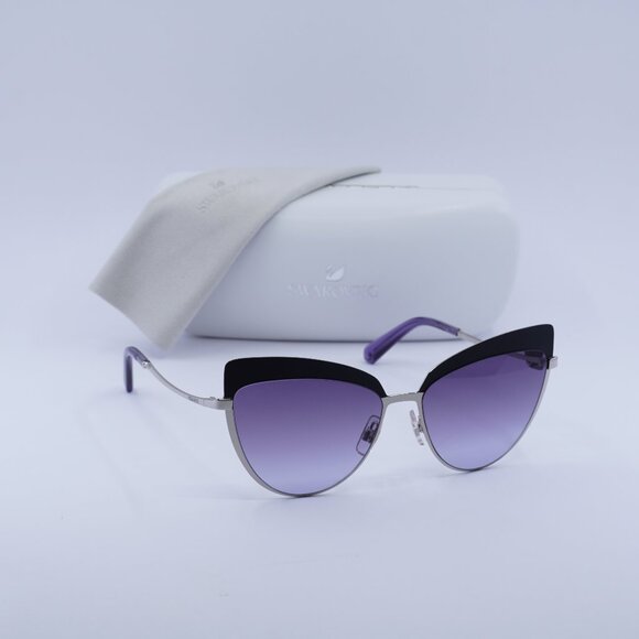 Final Price! Swarovski SK0220 16Z Palladium/Black/Violet Sunglasses